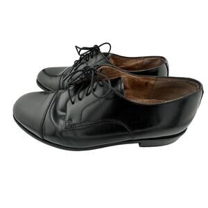 Men's Bostonian Classics First Flex Black Shoe Oxford Dress Cap Toe Size 9 W